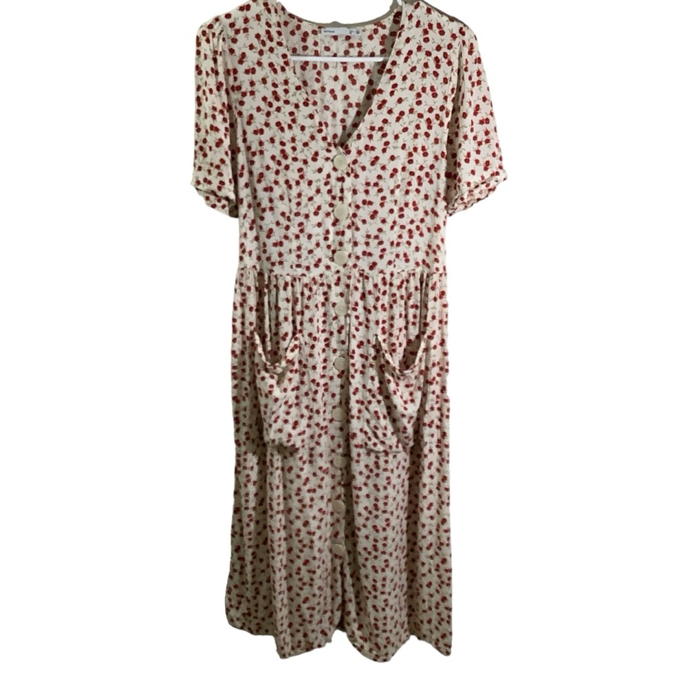 Lefties Ditsy Floral Midi Dress